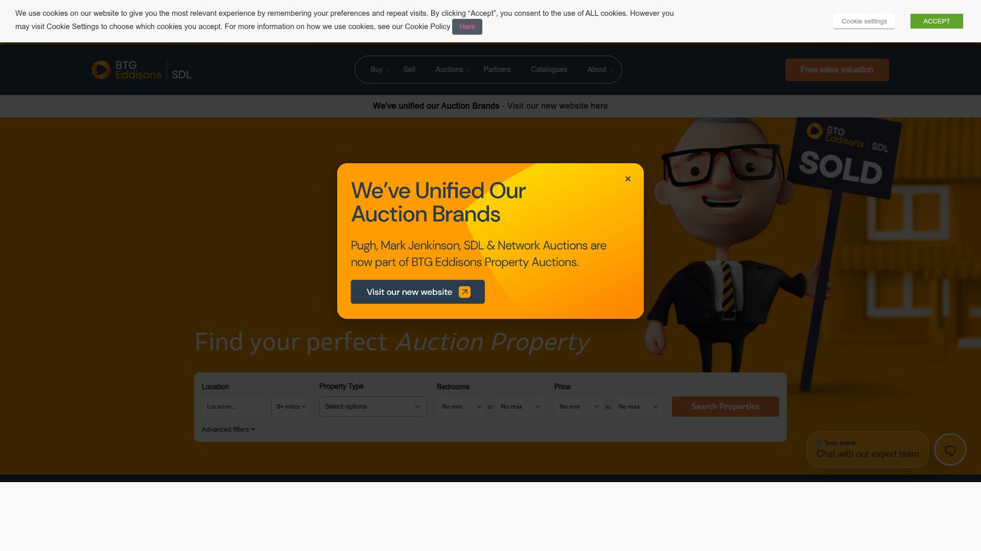 SDL Property Auctions website