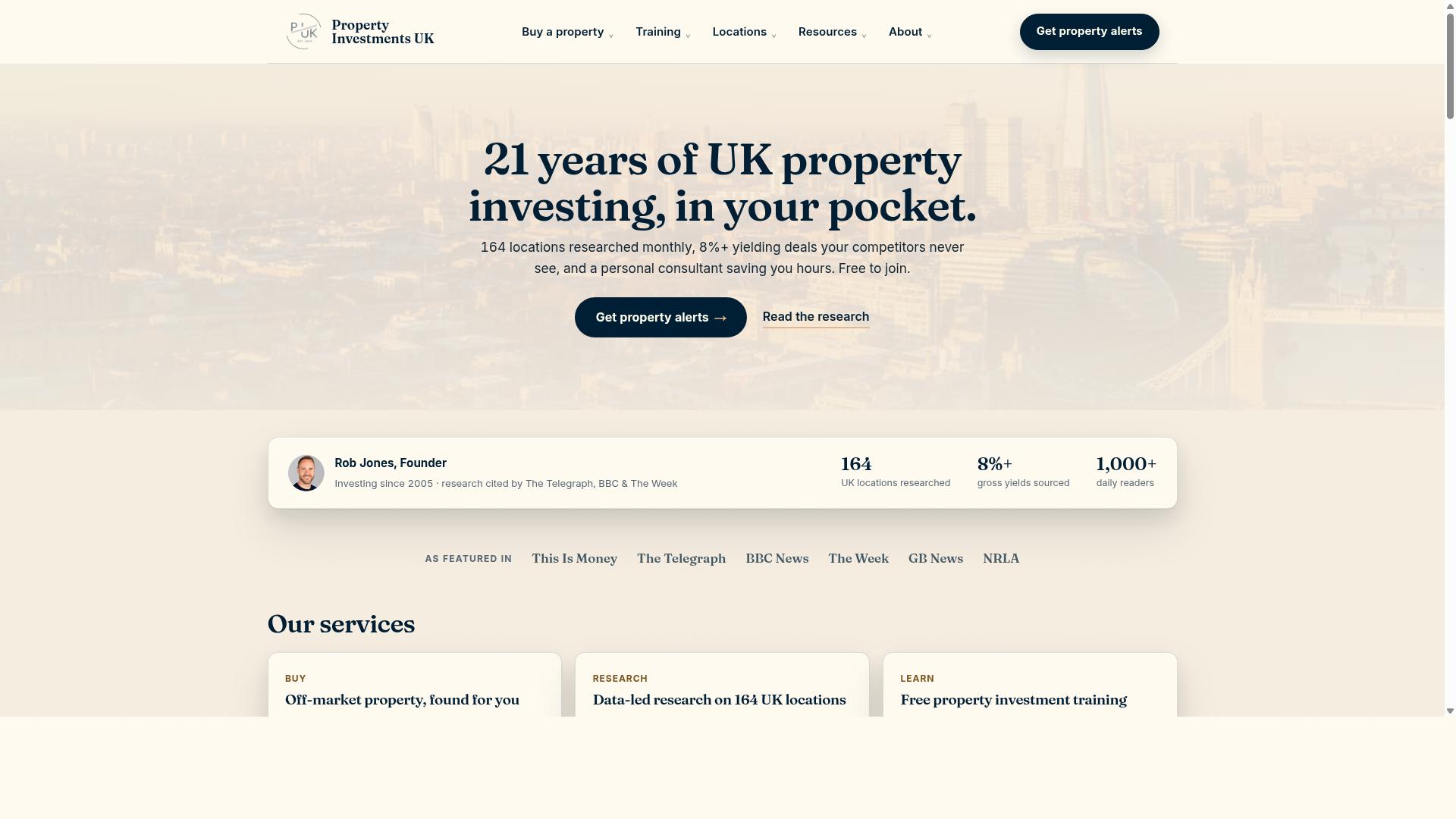Property Investments UK website