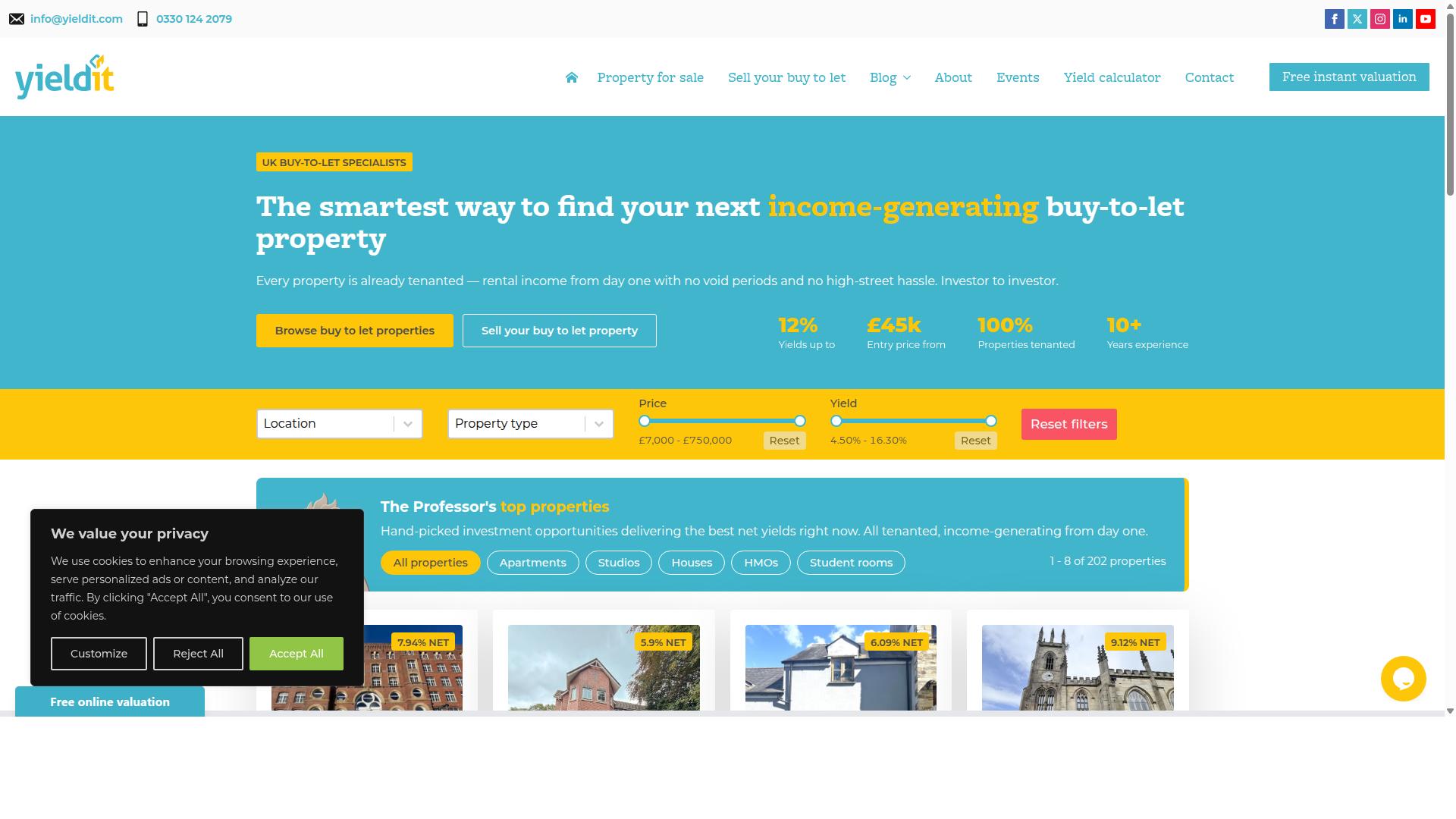 Yieldit website